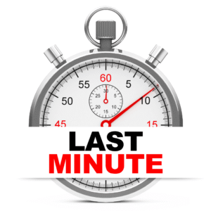 Avoid Last-Minute Stress